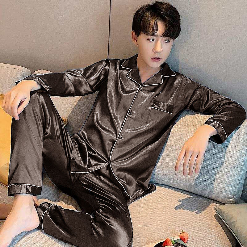 Herren Seiden Pyjama Große Größen | Luxus Nachtwäsche Set