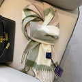 Men's Wool Scarf Winter warm modern Red Green Grey stylish