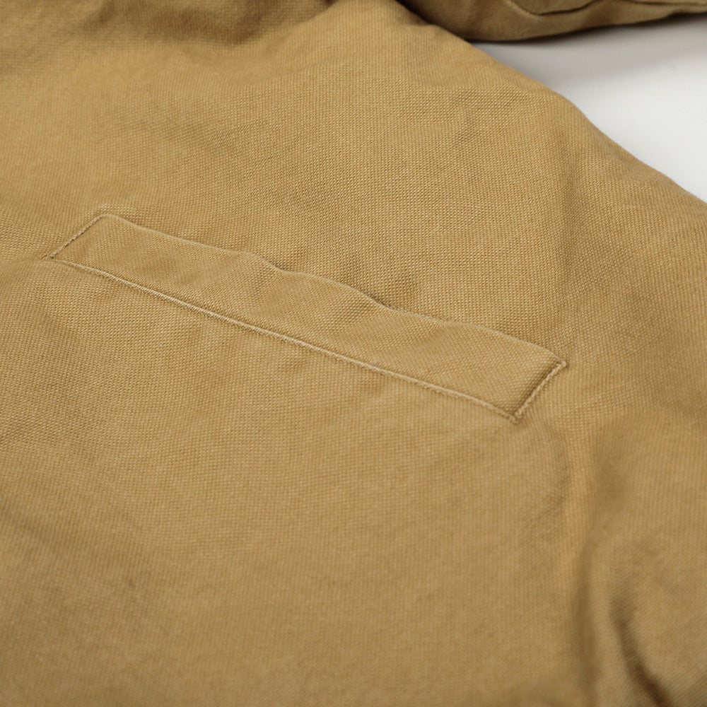 Men's Winter Jacket Fleece Lined – Contrast Design with Fur Collar