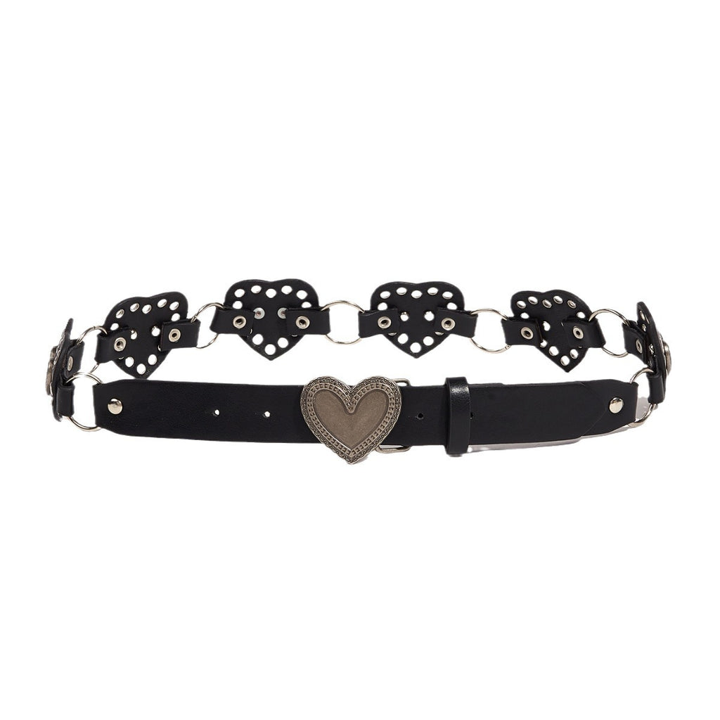 Women's Belt PU Leather Street Style | Hollow Circle Trendy Modern