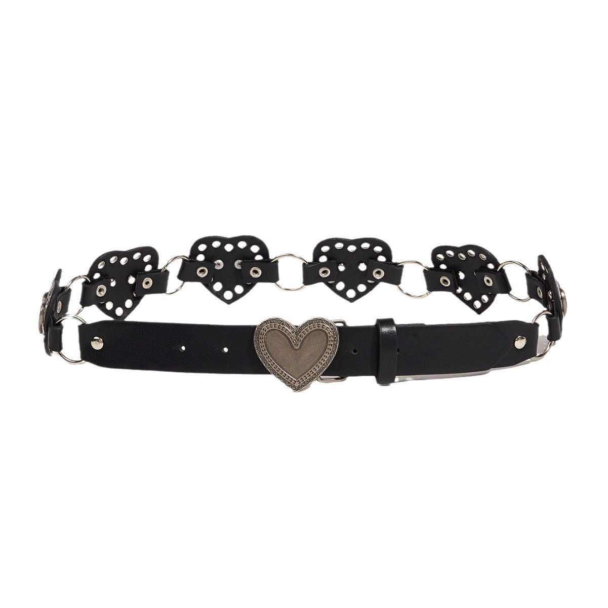 Women's Belt PU Leather Street Style | Hollow Circle Trendy Modern