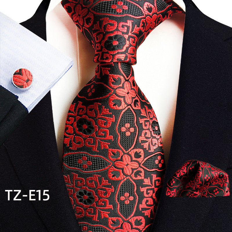 Paisley Tie Set for Men, Elegant 3-Piece, Business Wedding