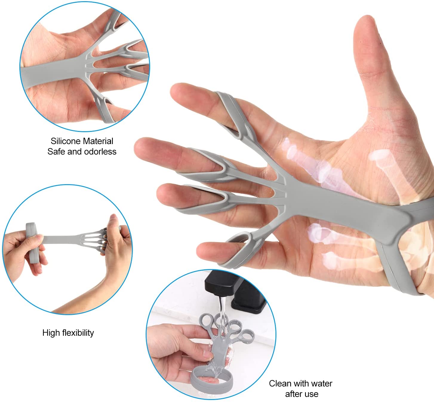 Silicone Finger Exerciser Set | Hand Trainer for Grip Strength & Rehabilitation