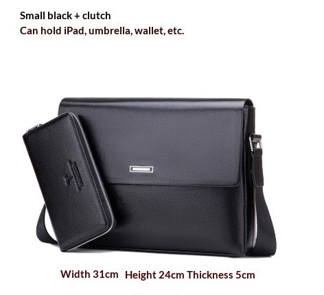 Modern Men's Leather Business Bag XL – Office & Leisure Shoulder Bag