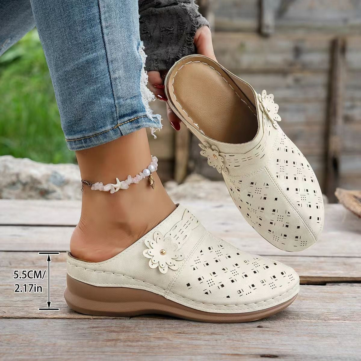 Women's Wedge Sandals Summer | Floral Platform Sandals Comfortable