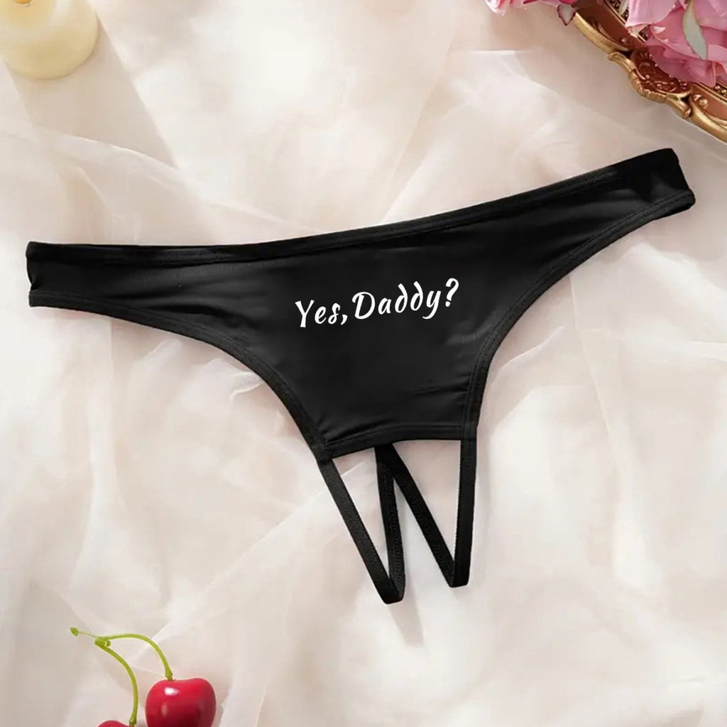 Women's Briefs with Letter Print & Cut-Out - Stylish, sexy & comfortable