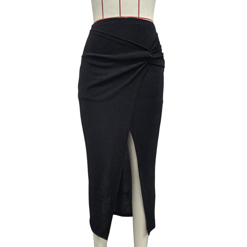 Slim-Fit Midirock mit Twist-Detail – Eleganter Figurbetonter Damen Rock