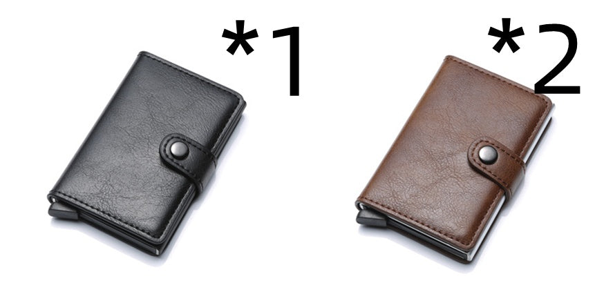 RFID Men's Wallet | Aluminum | Anti-theft Leather Wallet