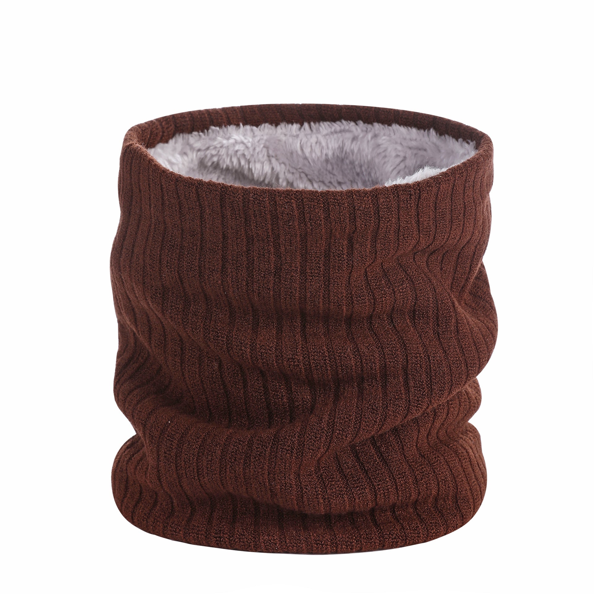 Warm Plush Scarf Winter Unisex Soft Knitted Scarf Solid Color