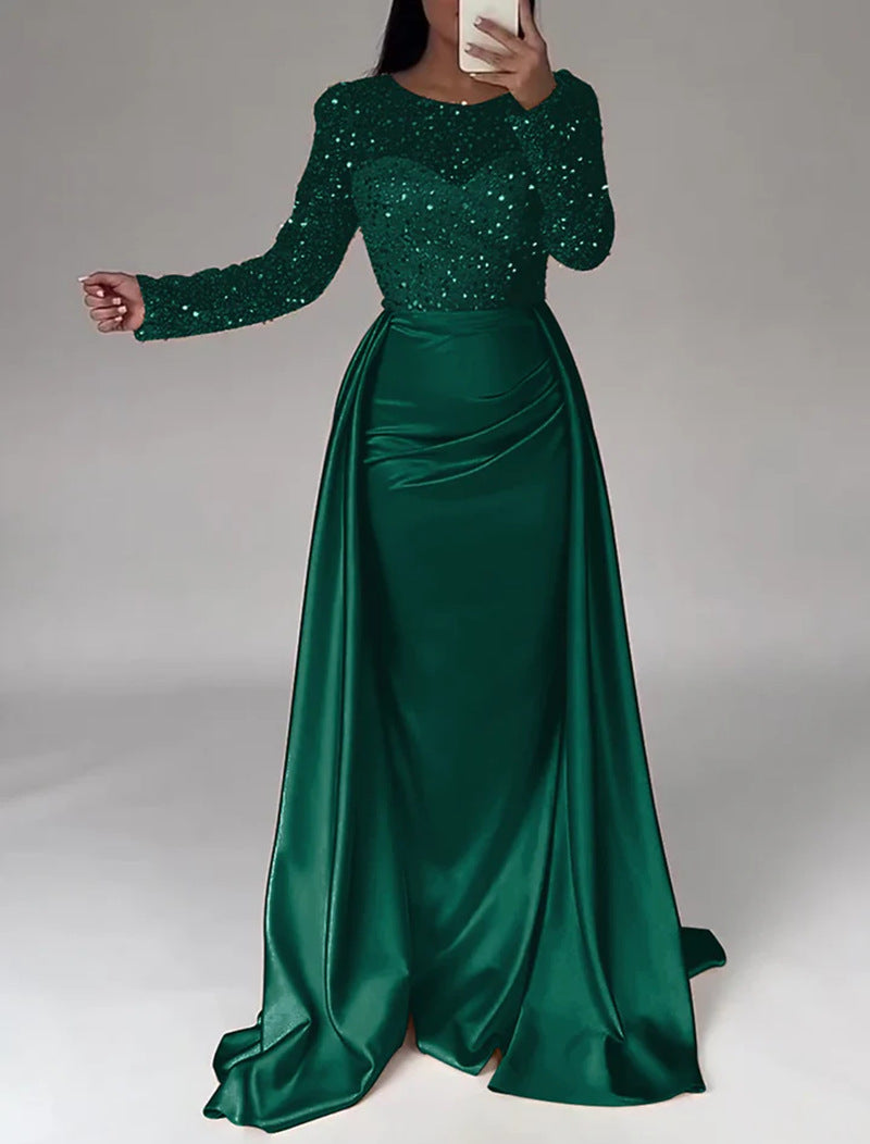 Luxurious Sequin Evening Gown – Elegant Glamour Maxi Dress for Special Occasions