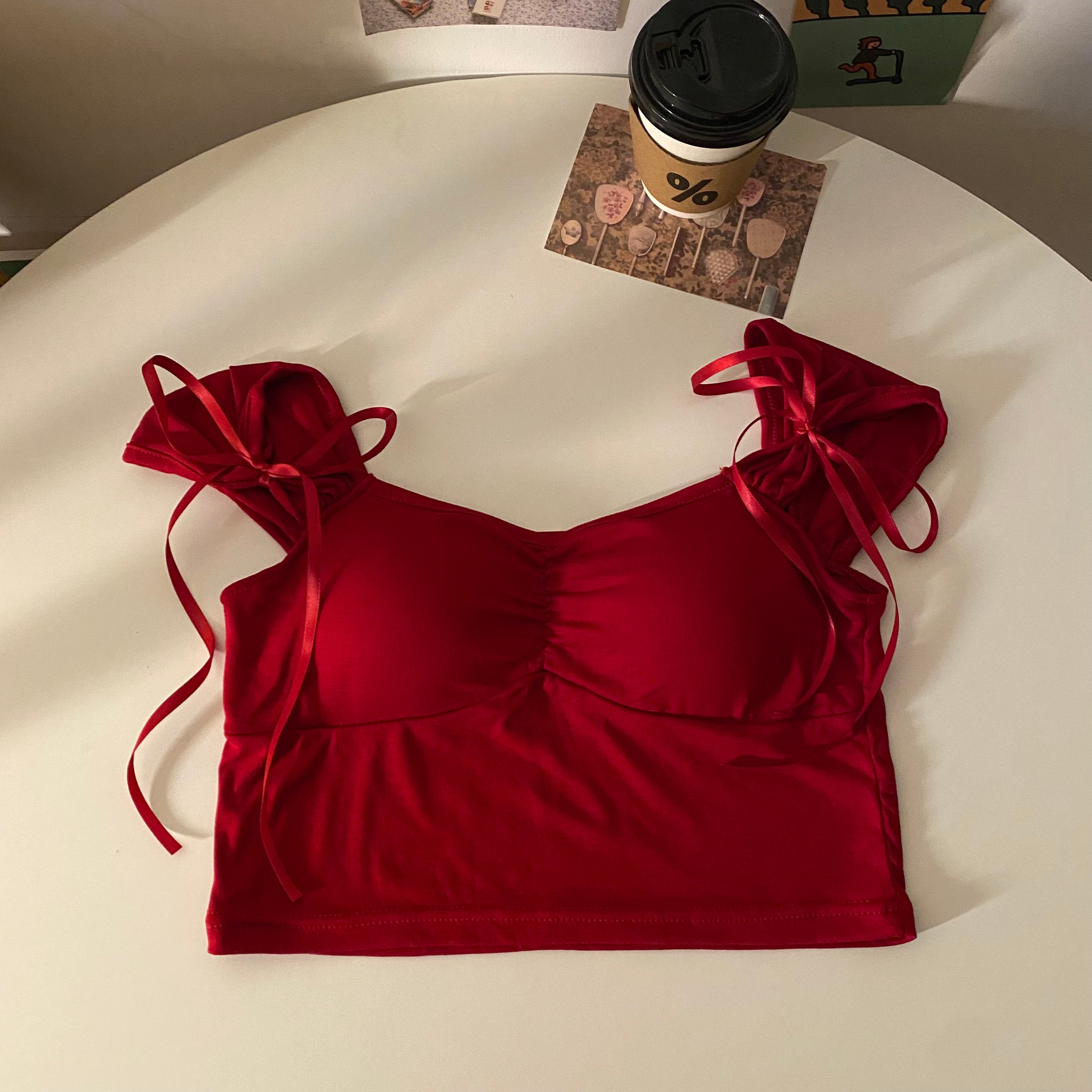 Damen Bra Top mit integrierten Pads – Tanktop - BH in einem