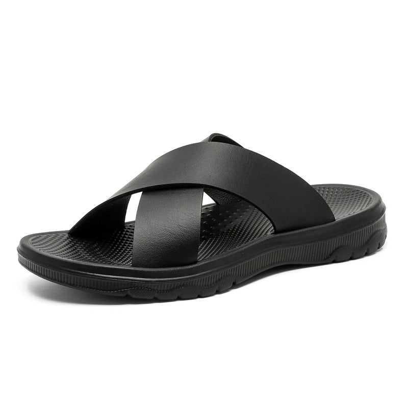 Herren Leder Slipper | X-Design Großgrößen Sommer Komfort