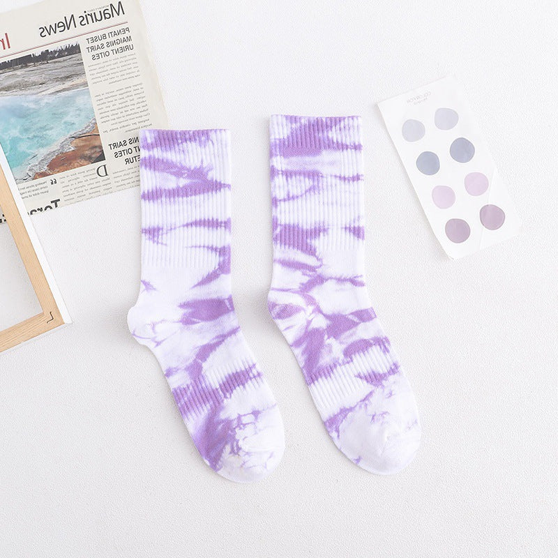 Unisex Tie Dye Trend Socken – Bunte Streetstyle Komfortsocken