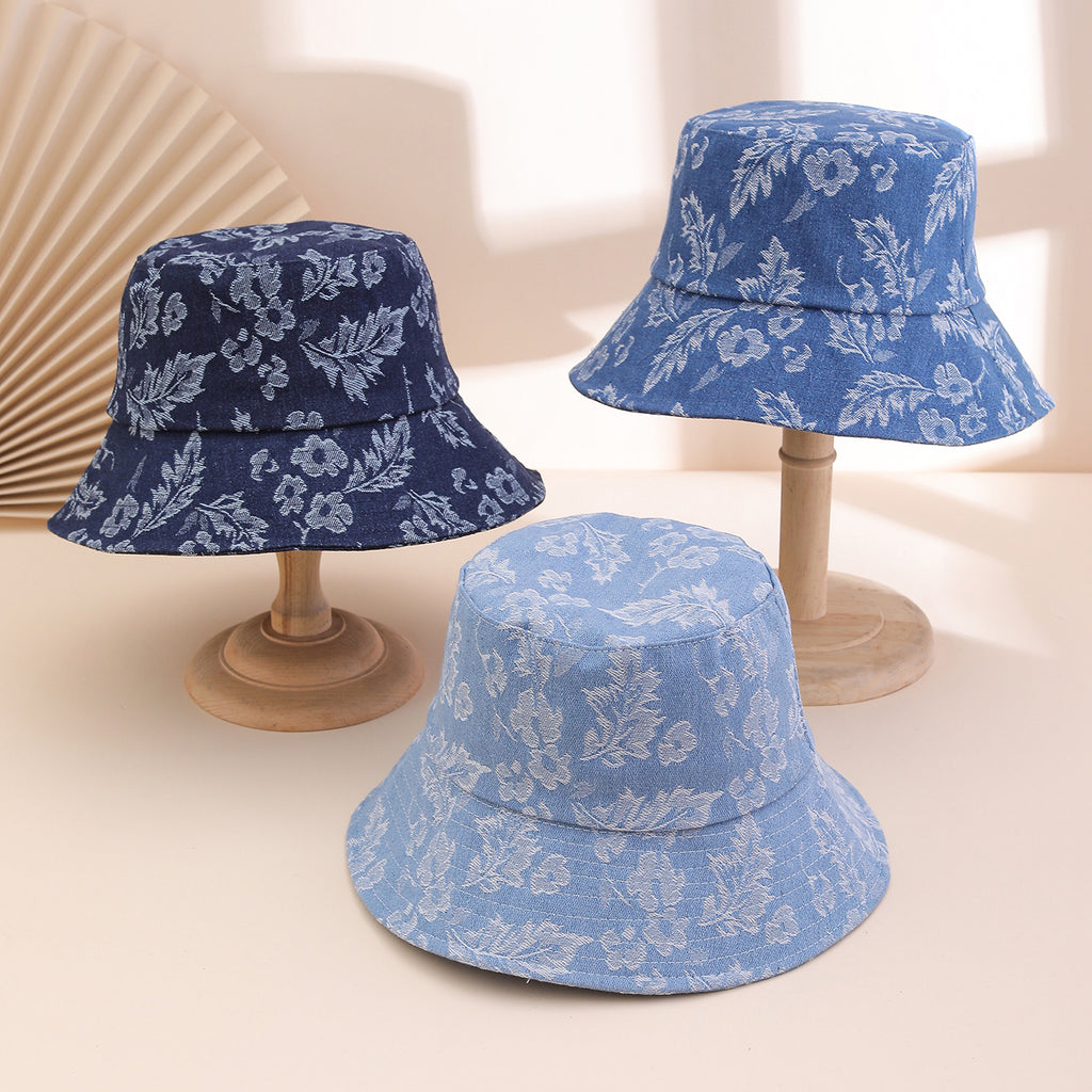 Women's Baseball Cap Jacquard Blue – Korean Style Sun Protection Cap