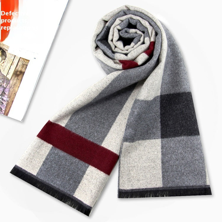 Men's Business Scarf striped soft warm elegant winter