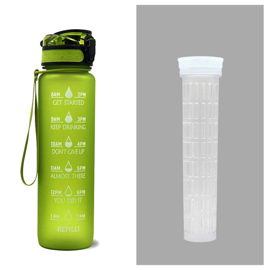 1L Tritan Trinkflasche mit Zeitmarkierung – Motivationsflasche