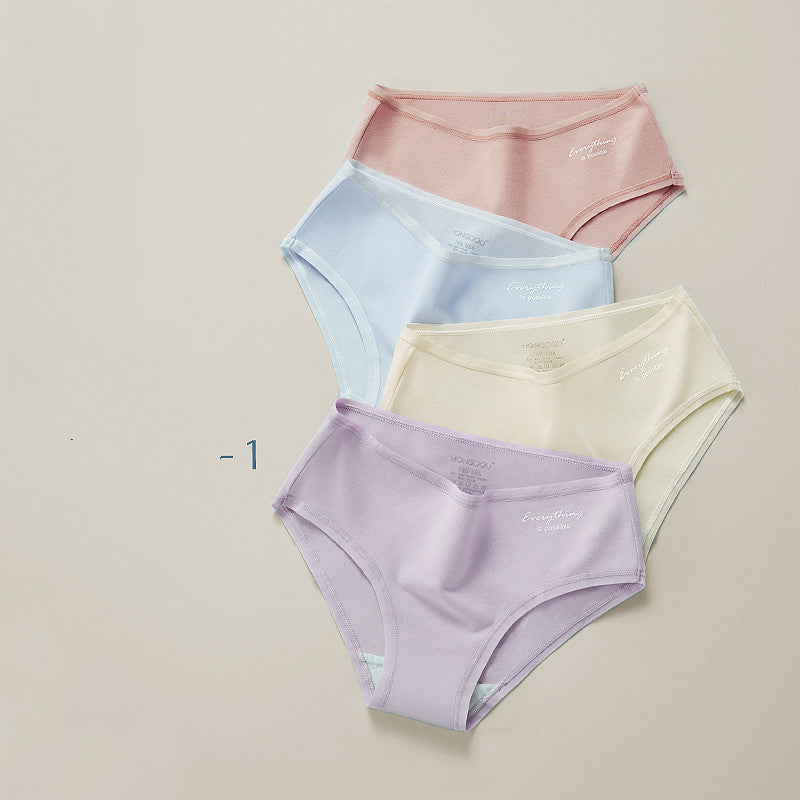 Women's Cotton Mid Waist Briefs | Breathable & Skin-Friendly