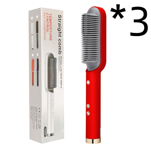 2-in-1 Glättungsbürste & Lockenstab – Ionen Haarstyler Elektrisch