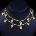 Layered Butterfly Necklace – Hip-Hop Style Women's Jewelry with a Statement Look