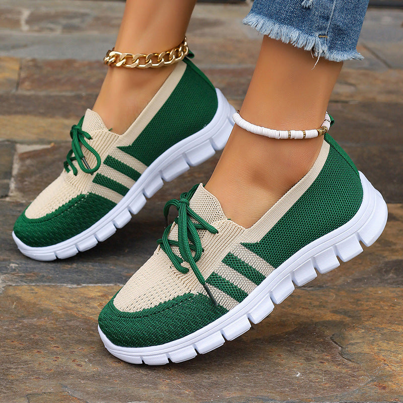 Women's Lightweight Flyknit Sneakers | Breathable Sports Casual Shoes