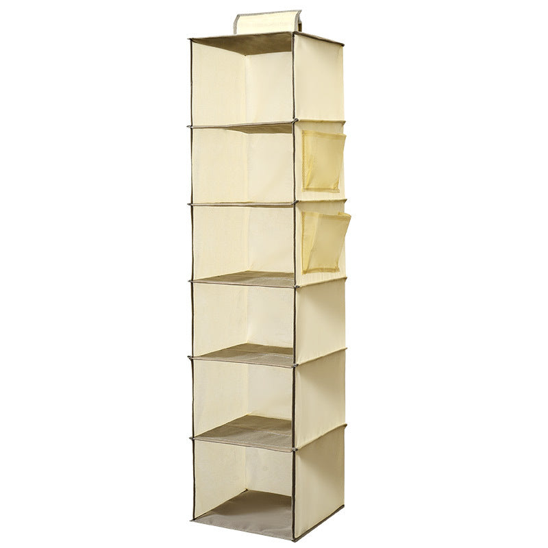 Bamboo Hanging Organizer multi-layered wardrobe space-saving tidy
