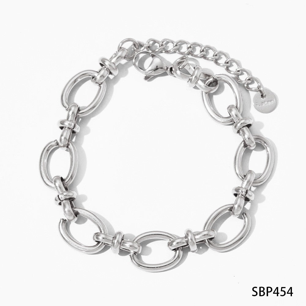 Retro Heart Jewelry Set Silver - 5-piece with Bracelet, Necklace, Earrings & Infinity Design