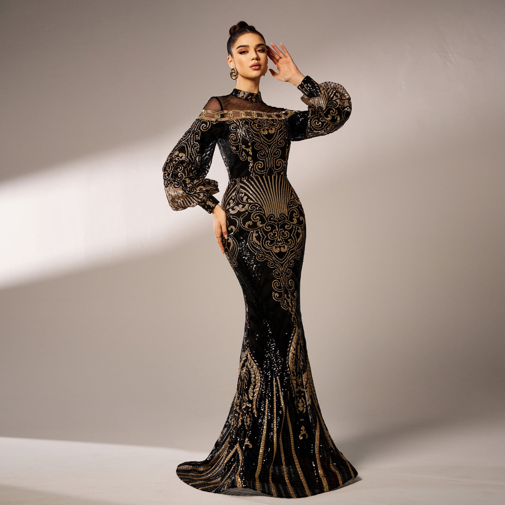 Sequin Mermaid Evening Dress | Elegant Women's Maxi Dress