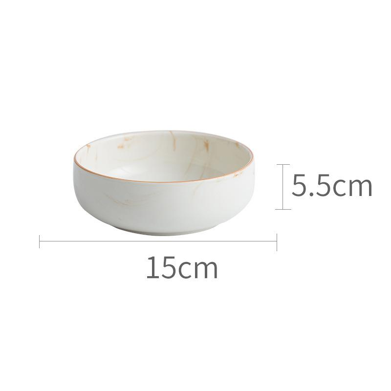 Keramik Schalen Teller Marmor | Elegantes Geschirr Set modern