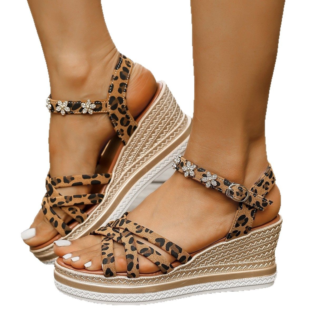 Women's Platform Sandals Suede Elegant Summer Shoes | Comfortable