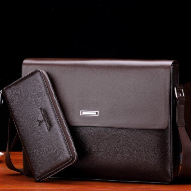 Moderne Herren Leder Business Tasche XL – Büro & Freizeit Umhängetasche