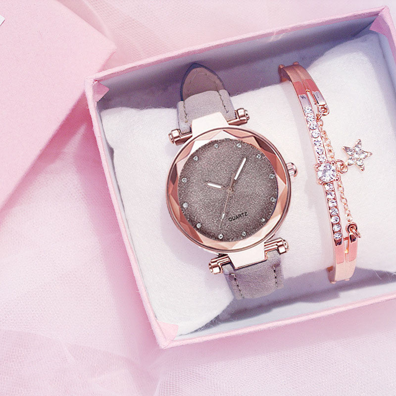 Ladies Electronic Wristwatch Set | Elegant Gift Box Watch