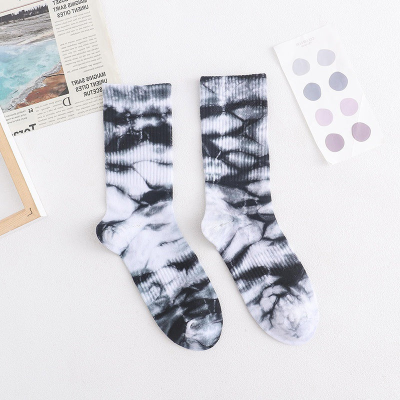 Unisex Tie Dye Trend Socken – Bunte Streetstyle Komfortsocken