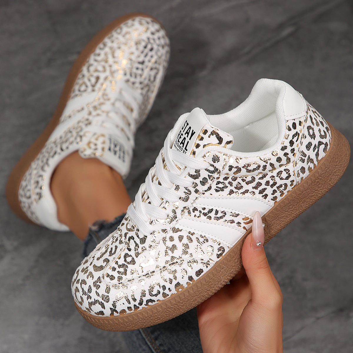 Modische Damen Weiße Sneaker | Elegante Freizeit Schuhe