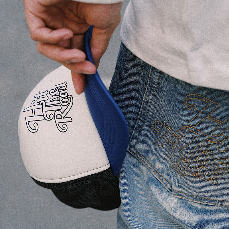 Retro Cap Blue White Unisex | Trendy Casual Couple Style