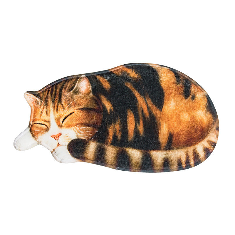 3D Katzen Badematte rutschfest saugstark | Niedlich Teppich