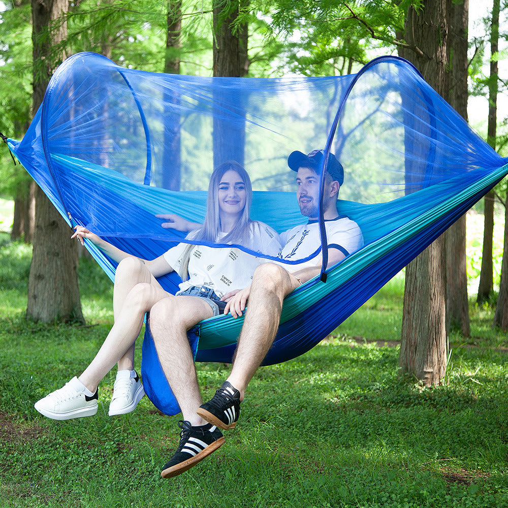 Automatic Camping Hammock with Mosquito Net | Ultralight Double Outdoor Travel Hammock