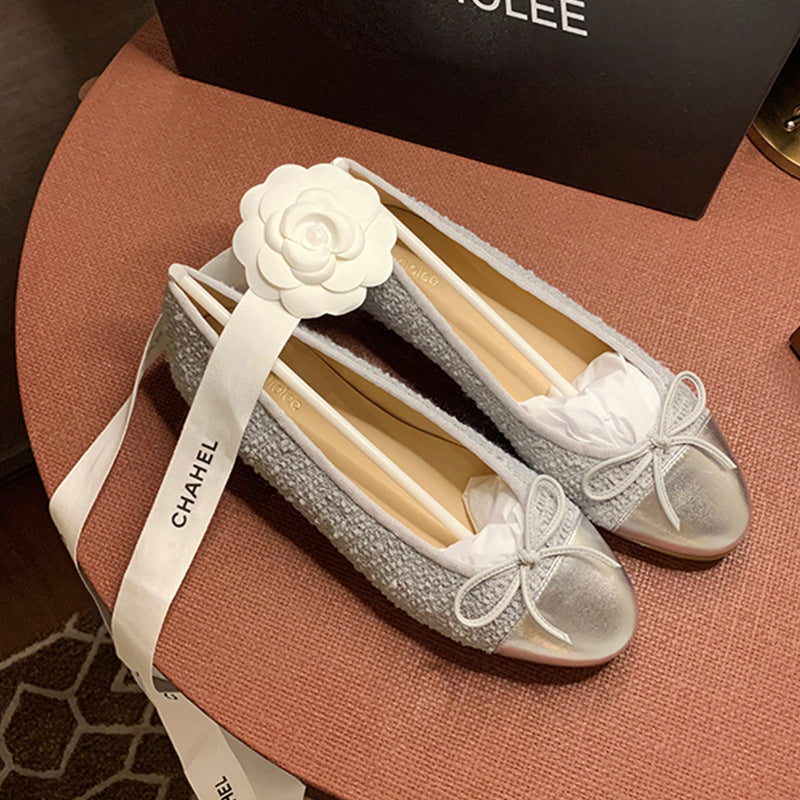 Women's Ballerina Pumps with Bow | Comfortable Flat Shoes