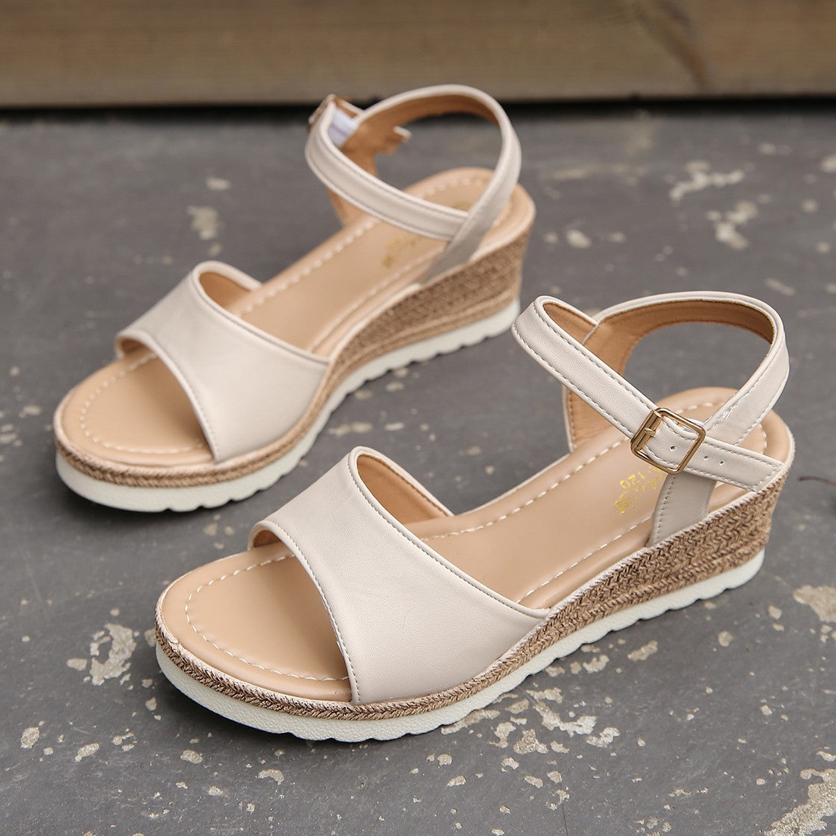 Women's Wedge Sandals with Buckle | Elegant Platform Summer Shoes