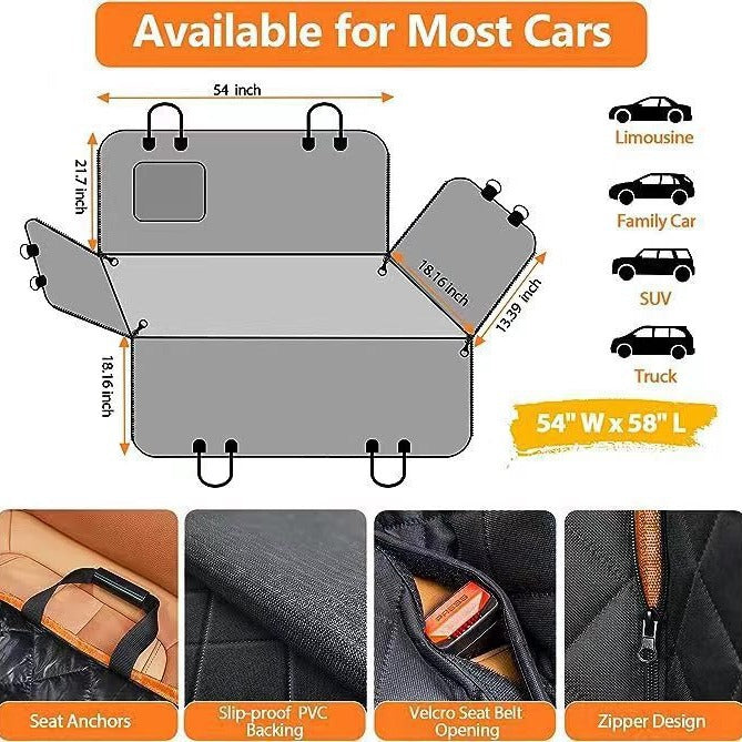 Dog Mat Car Backseat | waterproof bite-resistant dirt-resistant