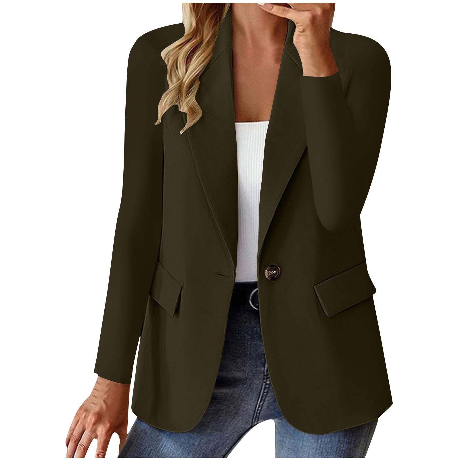 Damen Cardigan Blazer Elegant Langarm | Business Jacke Modern