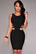 Women's Black Bandage Dress – Sleeveless, Sexy & Elegant