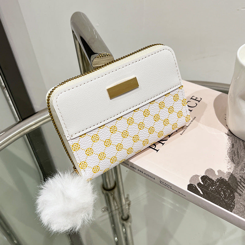 Women's Korean Wallet | Short Wallet with Color Contrast