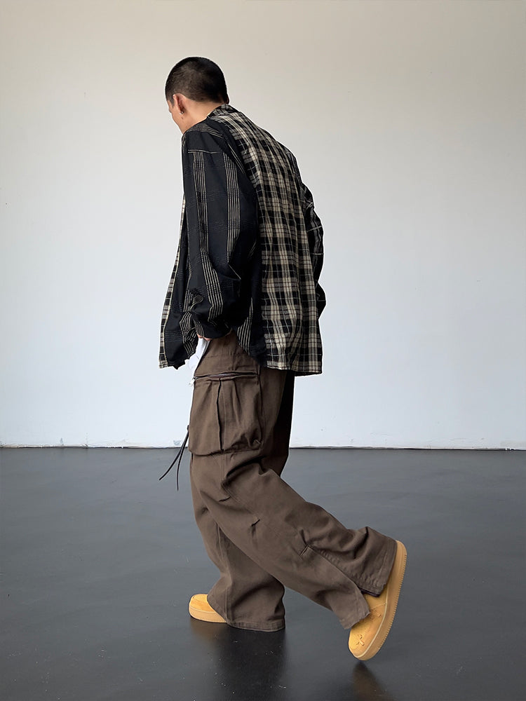 Men's Vintage Trousers High Waist | Wide Leg | Loose Fit
