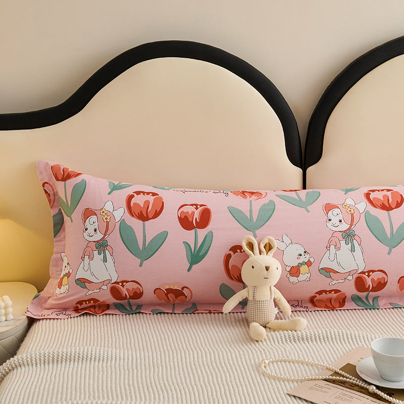 Cartoon Cotton Pillowcase Set | Soft Breathable Double