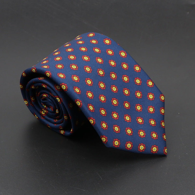 Men's Silk Tie Bohemian 7.5 cm Soft Elegant Modern