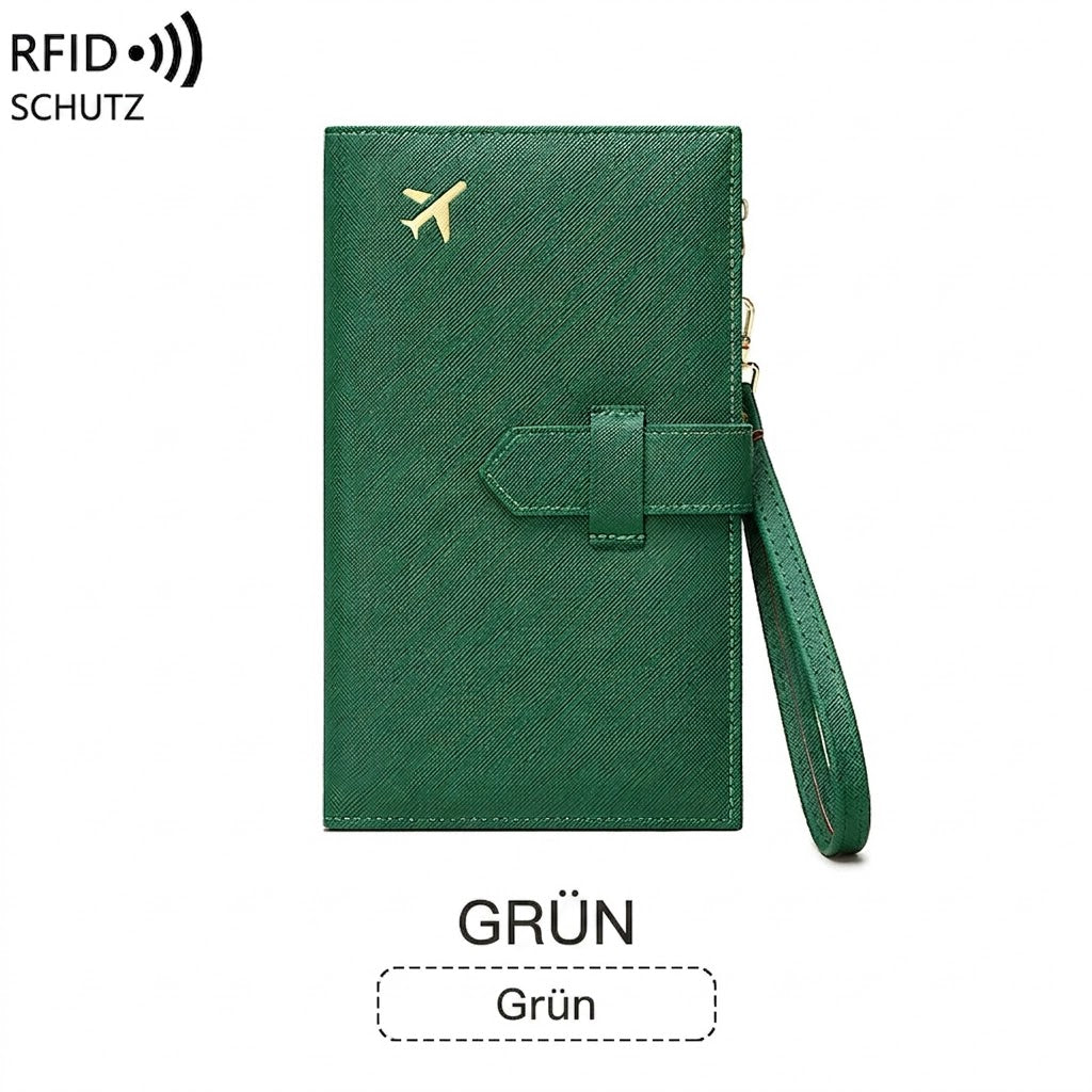 RFID Damen Geldbörse Reisepasshülle sicher groß multifunktional